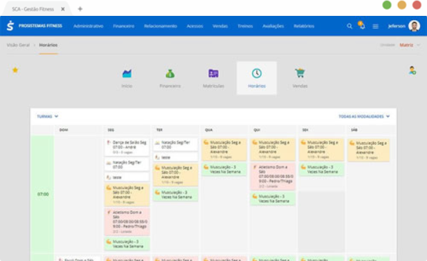 screenshot of Sistema SCA
